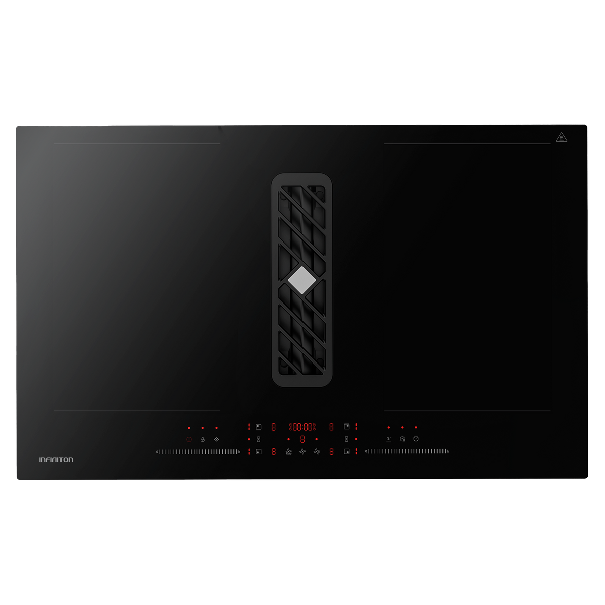 Placa de inducción con extracción Infiniton HH-W83A874 8 zonas independientes 83 cm Cristal negro - vista frontal