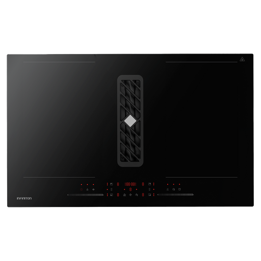 Placa de inducción con extracción Infiniton HH-W83A874 8 zonas independientes 83 cm Cristal negro - vista frontal