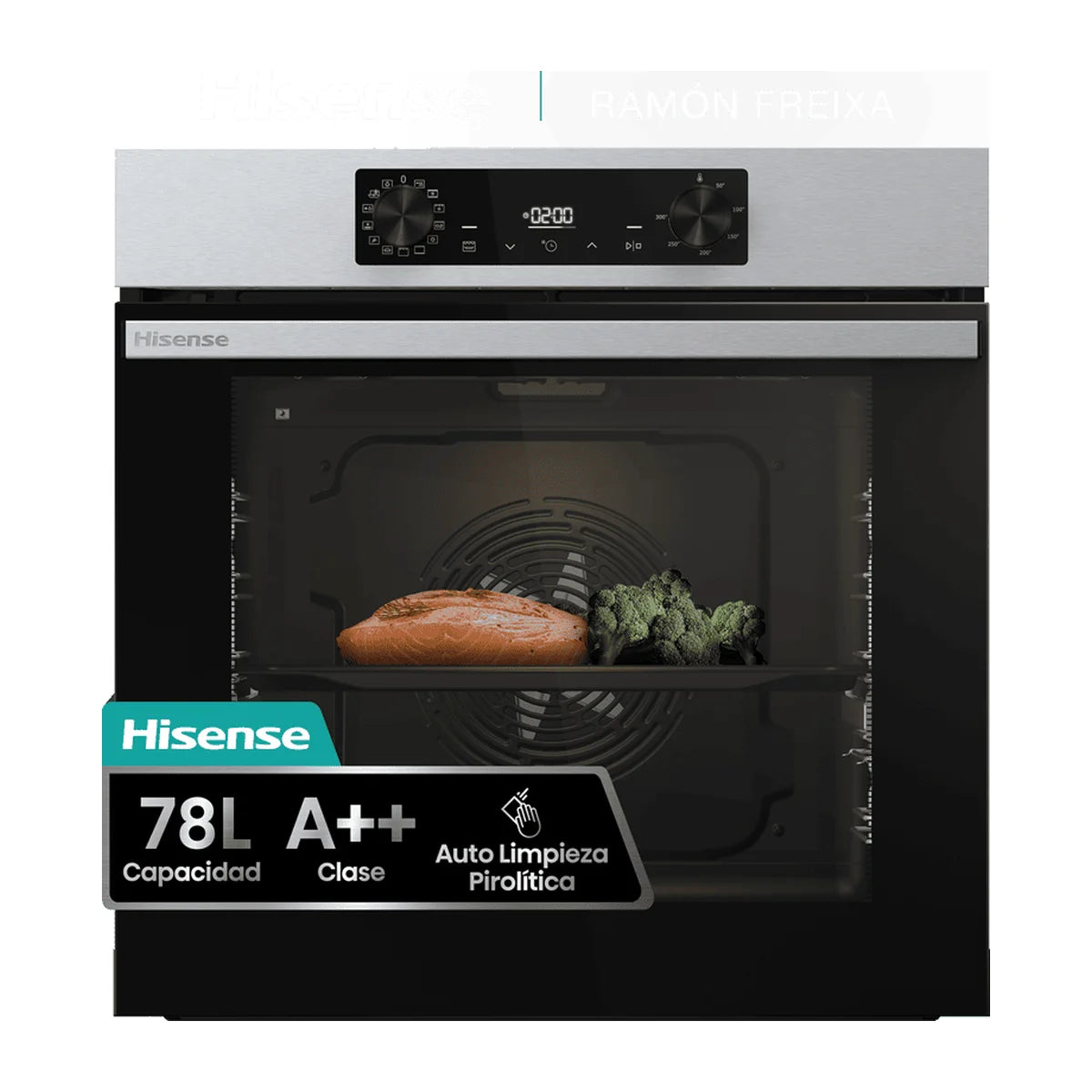 Horno pirolítico Hisense BI64216EPX 78 L AirFry