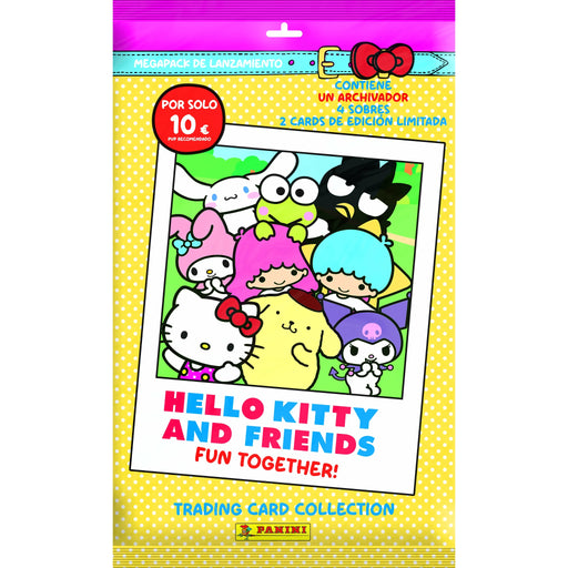 Megapack de lanzamiento Panini Hello Kitty and Friends Fun Together con archivador, 4 sobres y 2 cards de edición limitada
