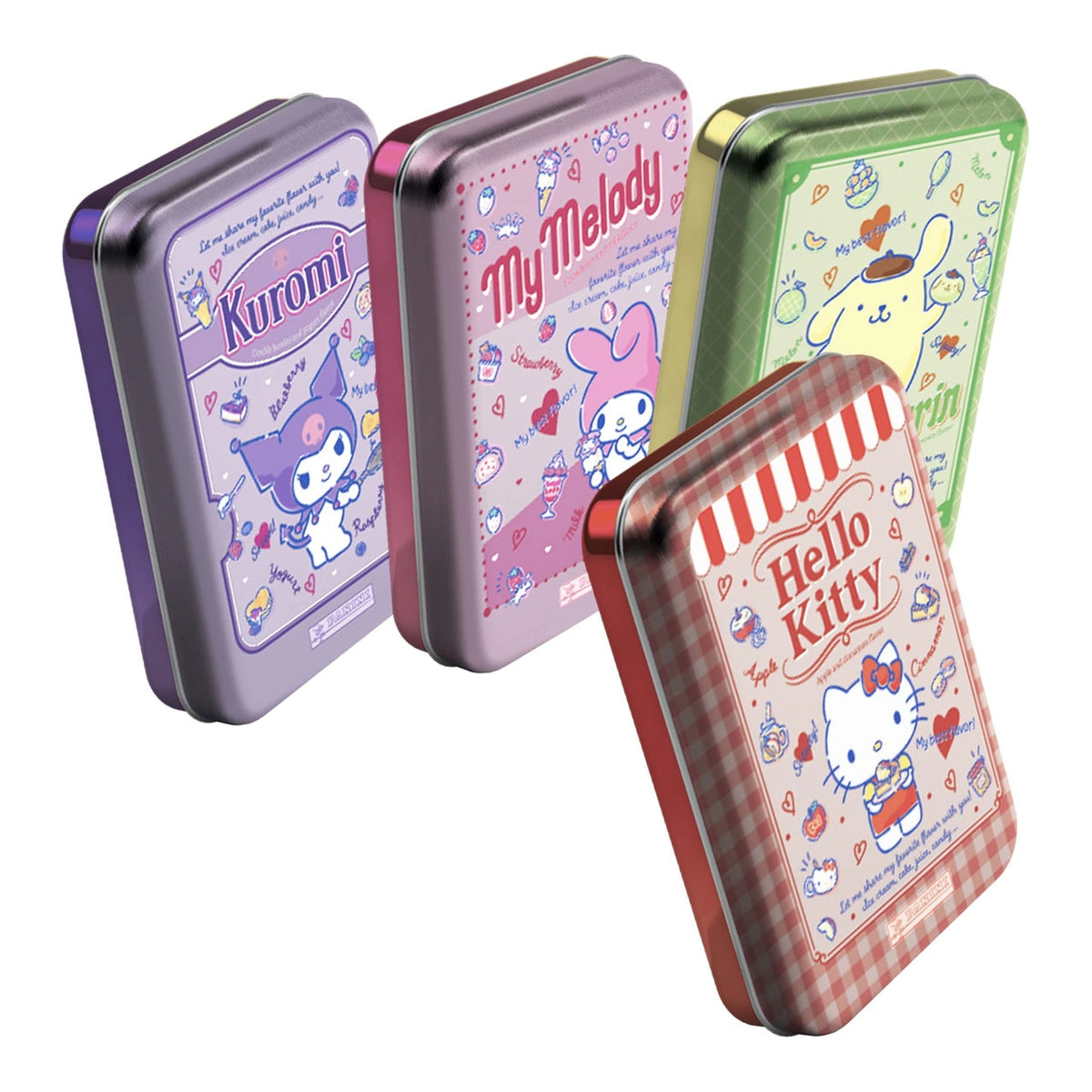 Las 4 Pocket Tin Panini Hello Kitty & Friends: Kuromi, My Melody, Pompompurin y Hello Kitty