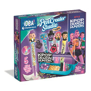 Caja del Clementoni Pen Creator Studio K-Pop Demon Hunters con los cinco boligrafos decorados