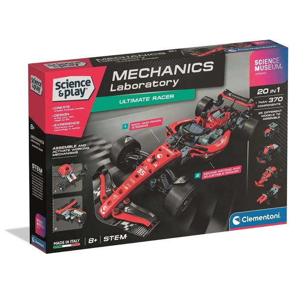 Caja del Clementoni Mechanics Laboratory Ultimate Racer con el monoplaza montado