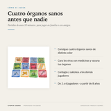 Infografía: cómo se juega a Virus!, de 2 a 6 jugadores y a partir de 8 años