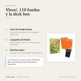 Infografía: qué incluye el pack Virus! con 110 fundas y deck box