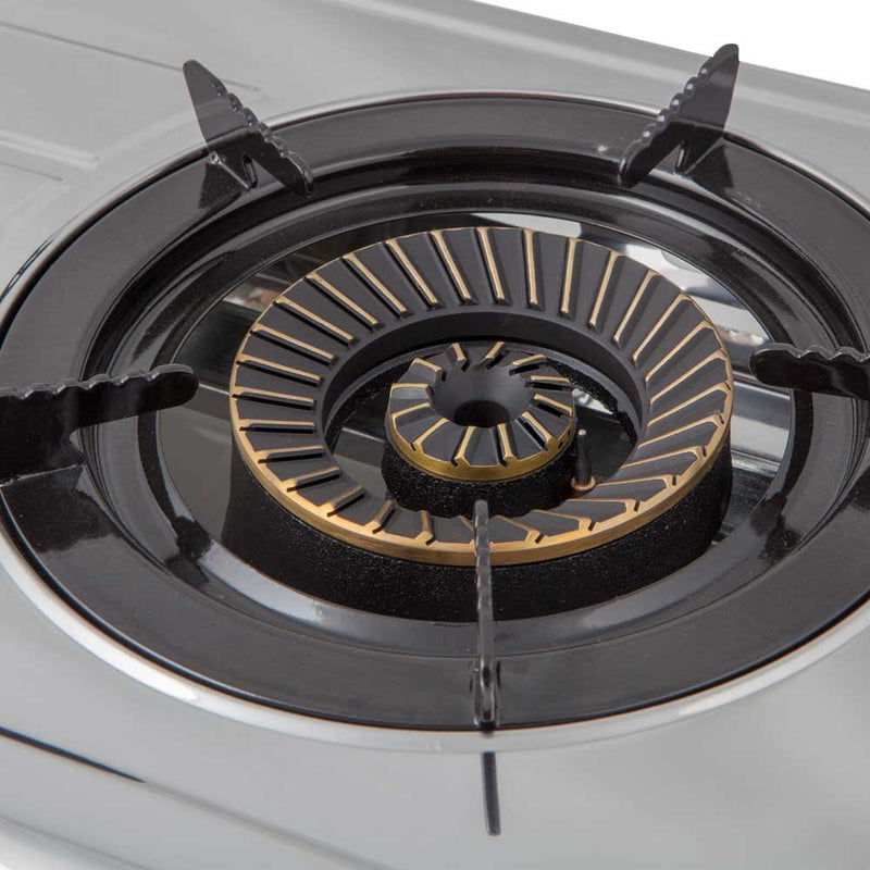 Hornillo a Gas FO 2710 Inox 2 Fuegos Triple Corona 7.7kW