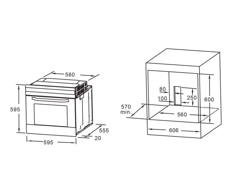 Horno Artica Inox 70 litros Turbo AHB7004X