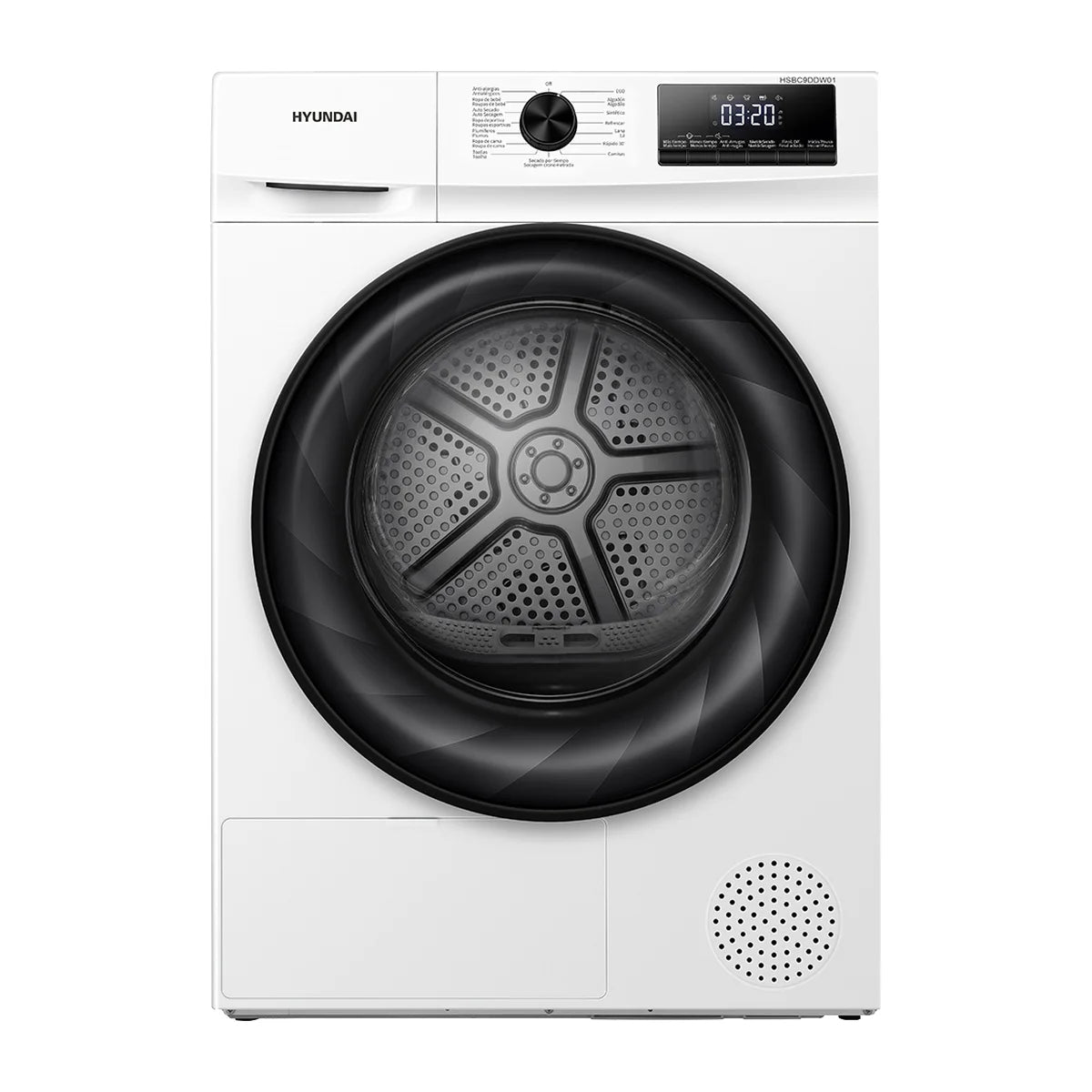 Secadora bomba de calor Hyundai HSBC9DDW01 9 kg Clase D Puerta XXL
