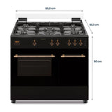 Cocina Infiniton CCRST90EPH 59L Negro Rústico · vista 3