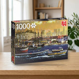 Jumbo Puzzle 1000 Piezas sobre una mesa de madera