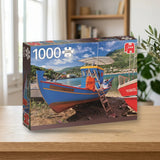 Jumbo Puzzle 1000 Piezas sobre una mesa de madera