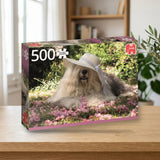 Jumbo Puzzle 500 Piezas sobre una mesa de madera