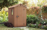 Caseta Keter Darwin 6x4 montada en un jardín