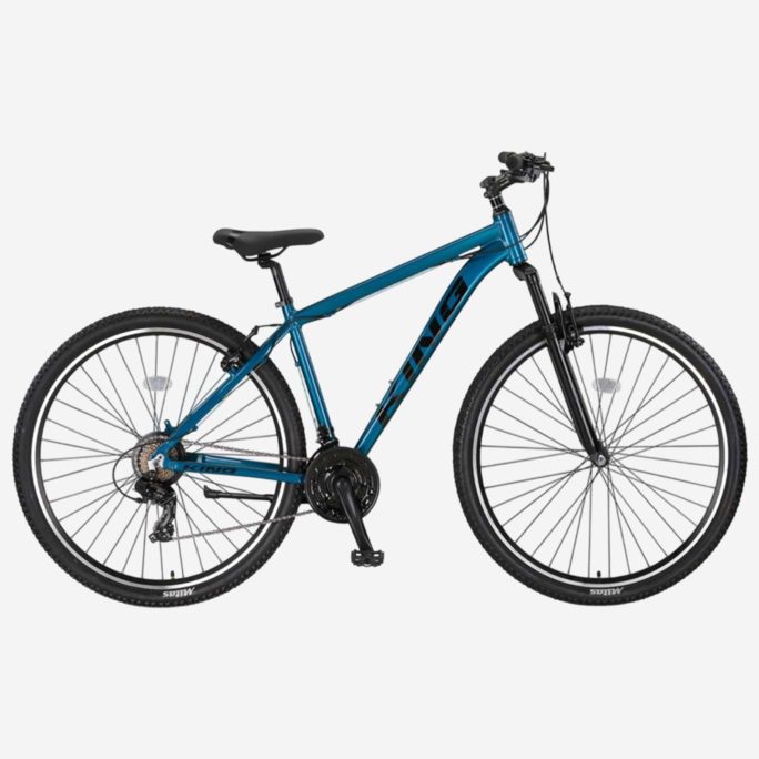 Bicicleta de montaña UMIT King 29 pulgadas azul de aluminio con cambio Shimano 21v y suspensión