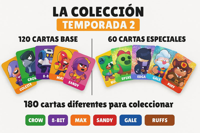 Panini Pack Brawl Stars Temporada 2 - Tin Box + Megapack + 8 Sobres + Regalo