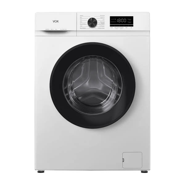 Lavadora VOK EVW-10BAW12PR blanca de 10 kg y 1200 rpm, vista frontal