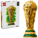 Caja y producto LEGO 43020 Trofeo Copa Mundial FIFA Editions