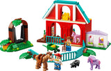 Rancho ecuestre LEGO de Toy Story 5 montado con Woody, Jessie y caballos, 209 piezas