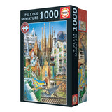 Educa Borrás Puzzle 1000 piezas Collage Gaudí Miniatura (20376)