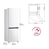 Frigorífico combi LG GBBSJ10ESW 186x60 cm 333 L No Frost Blanco
