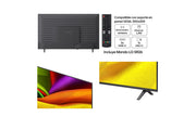 Trasera del LG 55NU8E0B3LA con VESA 300x200, 3 HDMI 2.1, USB, Ethernet y mando LG SR26
