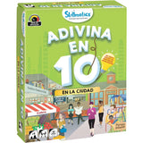 ¡Adivina en 10! En la ciudad de Skillmatics, caja del juego de cartas