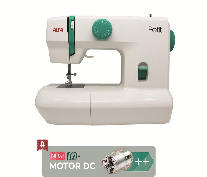 Máquina de Coser Alfa Petit 9 Puntadas con Luz LED y Motor DC
