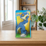 Mattel Imaginext Jurassic World Figura GWN99 sobre una mesa de madera
