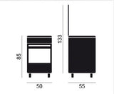 Medidas de la cocina Vitrokitchen CB5530: 50 cm de ancho, 55 de fondo y 85 de alto