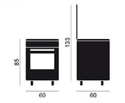 Medidas de la cocina Vitrokitchen CB60: 60 cm de ancho, 60 de fondo y 85 de alto