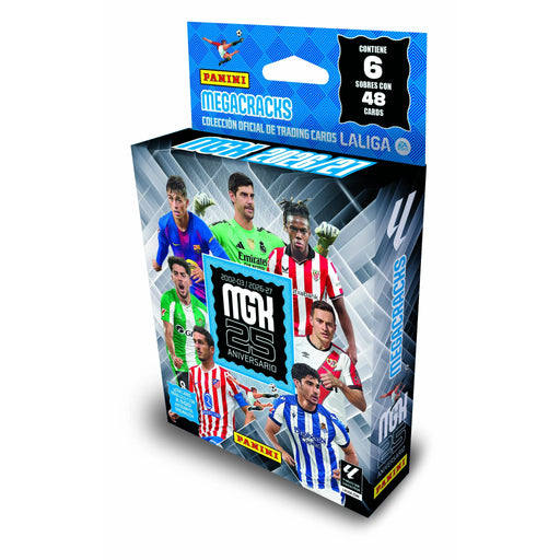 Ecoblíster Panini MegaCracks 2026/27 con 6 sobres y 48 trading cards de LaLiga