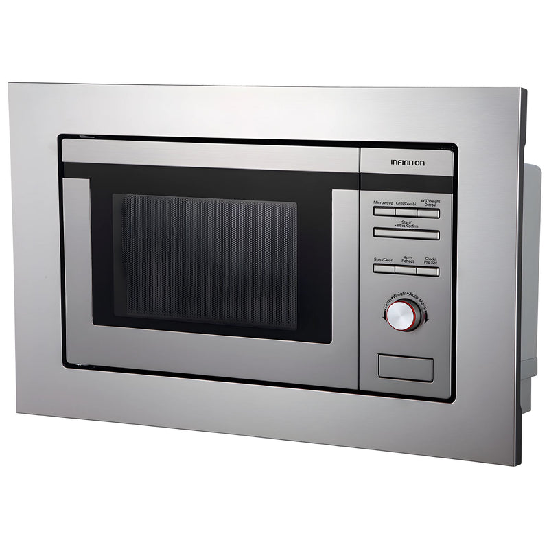 microondas integrable Infiniton IMW-1620 acero inoxidable frontal

