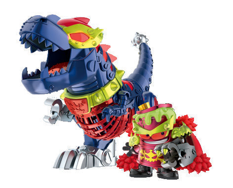 SuperThings Mr. King T-Rex: dinosaurio-robot con figura exclusiva de Mr. King