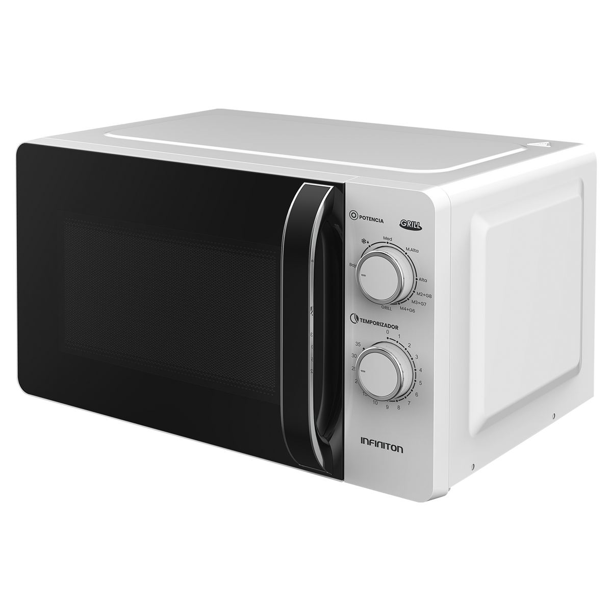 Microondas Infiniton MW-GW2090 20L Blanco - vista frontal