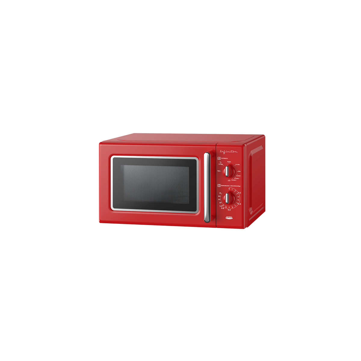 Microondas Infiniton MW-RE20 20L Rojo - vista frontal