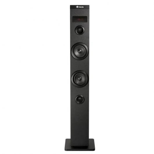 Torre de sonido NGS Skycharm Pro negra 50W Bluetooth karaoke luces LED batería recargable altavoz portátil
