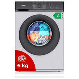 Lavadora Nilson NL6200AI blanca de 6 kg, vista frontal