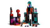 nterior detallado de la torre Enderman con mesa de encantamientos y accesorios