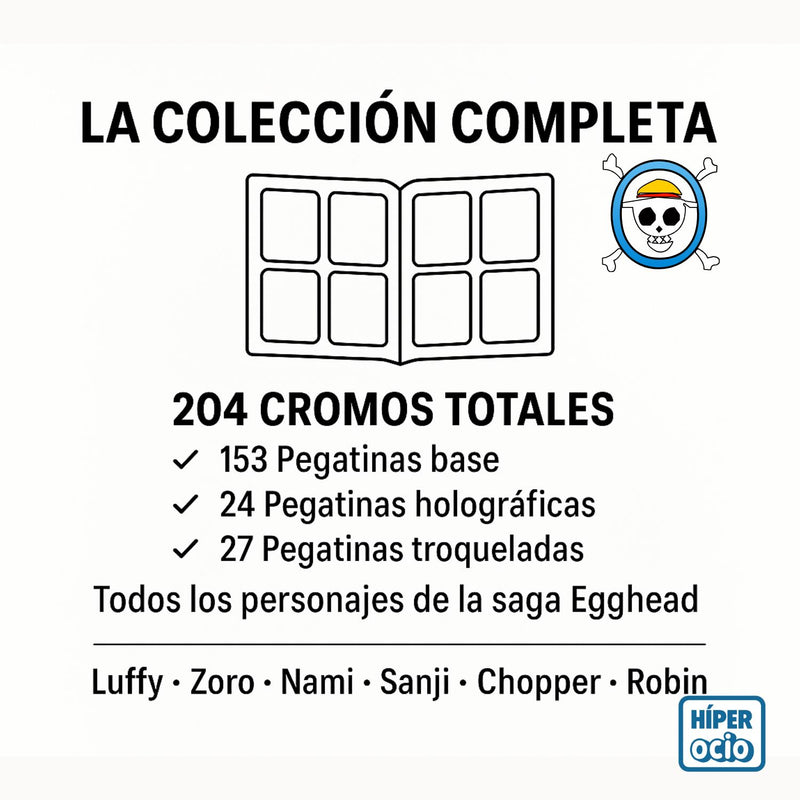 Pack One Piece Rumbo a Egghead - Álbum Oficial + 10 Sobres Adicionales