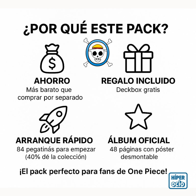 Pack One Piece Rumbo a Egghead - Álbum Oficial + 10 Sobres Adicionales