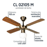 Ventilador de techo Orbegozo CL 02105 M - detalle