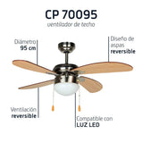 Ventilador de techo Orbegozo CP 70095 - detalle