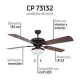 Ventilador de techo Orbegozo CP 73132 - detalle