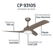 Ventilador de techo Orbegozo CP 93105