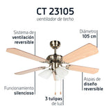 Ventilador de techo Orbegozo CT 23105 - detalle