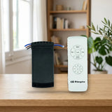 Orbegozo RCM 9000 Kit Mando a Distancia para Ventilador de Techo sobre una mesa de madera