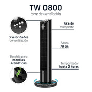 Ventilador de torre Orbegozo TW 0800 - accesorios