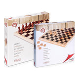 Pack Cayro: caja del Ajedrez de madera 633 y caja de las Damas de madera 634