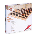 Caja de las Damas de madera Cayro 634 con tablero y fichas en la portada