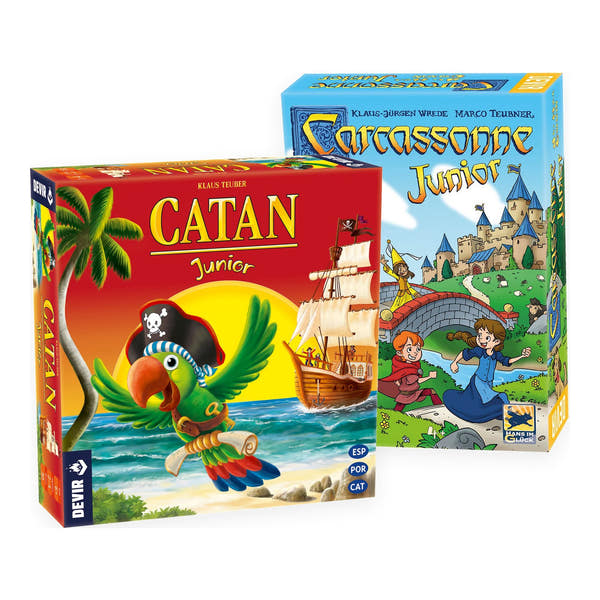 Pack Devir: caja del juego Catan Junior y caja del juego Carcassonne Junior